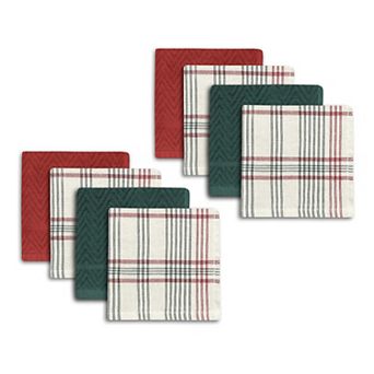 St. Nicholas Square® Holiday Plaid Dish Cloths 8 pk