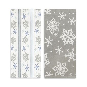 St. Nicholas Square® Snowflake Terry Loop Kitchen Towel 2 pk
