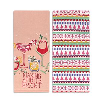 St. Nicholas Square® Festive Drinks Kitchen Towels 2 pk