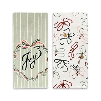 St. Nicholas Square® Joy Wreath Kitchen Towel 2 pk