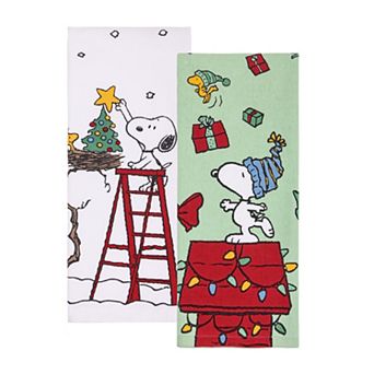 St. Nicholas Square® Peanuts Snoopy 2 pk Holiday Kitchen Towels
