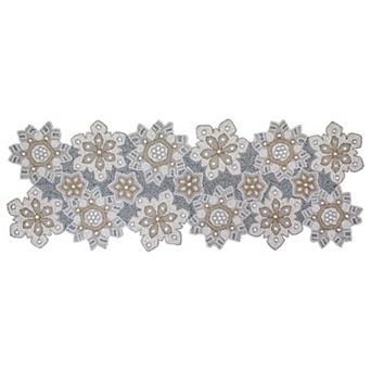 St. Nicholas Square® Snowflake Beaded Table Runner