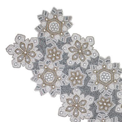 St. Nicholas Square® Snowflake Beaded Table Runner