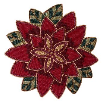 St. Nicholas Square® Poinsettia Beaded Placemat