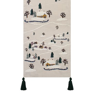 St. Nicholas Square® Embellished Winter Village Table Runner
