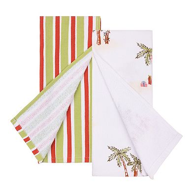 St. Nicholas Square® 2-Pack Holiday Flamingo Kitchen Towel Set