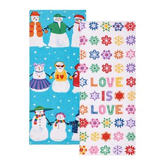 St. Nicholas Square® 2-Pack Love is Love Holiday Kitchen Towel Set