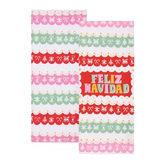 St. Nicholas Square® 2-Pack Feliz Navidad Kitchen Towel Set
