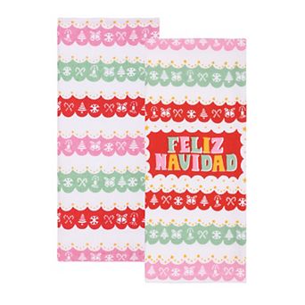 St. Nicholas Square® 2-Pack Feliz Navidad Kitchen Towel Set