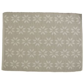 St. Nicholas Square® Ribbed Woven Snowflake Placemat