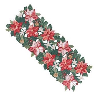 St. Nicholas Square® Poinsettia Cutout Table Runner