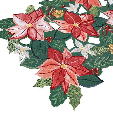 St. Nicholas Square® Poinsettia Cutout Table Runner