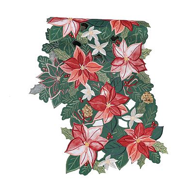 St. Nicholas Square® Poinsettia Cutout Table Runner