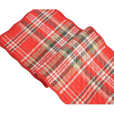 St. Nicholas Square® Plaid Quilted Table Runner