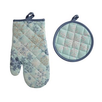 St. Nicholas Square® 2 pc Snowflake Oven Mitt & Pot Mitt Set