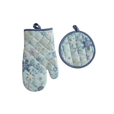 St. Nicholas Square® 2-pc. Snowflake Oven Mitt & Pot Mitt Set
