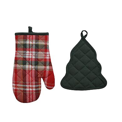St. Nicholas Square 2-pc. Yarn Dye Oven Mitt And Potholder Set