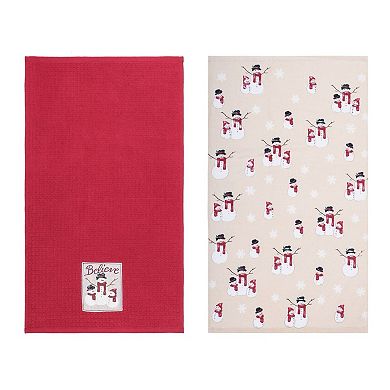 St. Nicholas Square® 2-Pack Believe Patch Kitchen Towel Set
