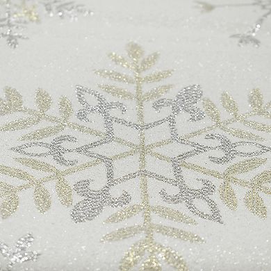 St. Nicholas Square® Snowflake Shimmer Jacquard Tablecloth
