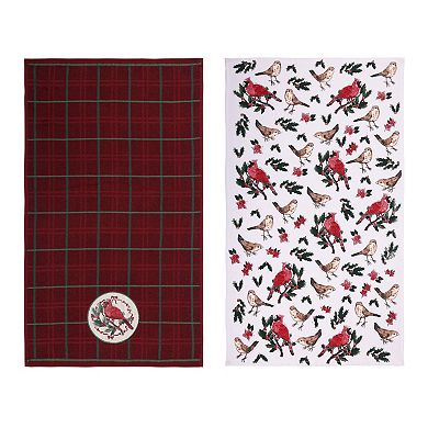 St. Nicholas Square® 2-Pack Cardinal Patch Kitchen Towel Set