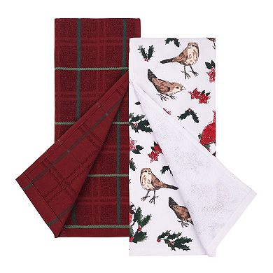 St. Nicholas Square® 2-Pack Cardinal Patch Kitchen Towel Set