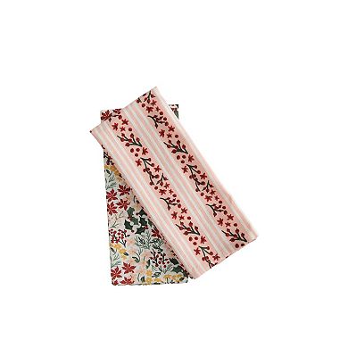 St. Nicholas Square® 2-pk. Berry Stripe Kitchen Tea Towel Set