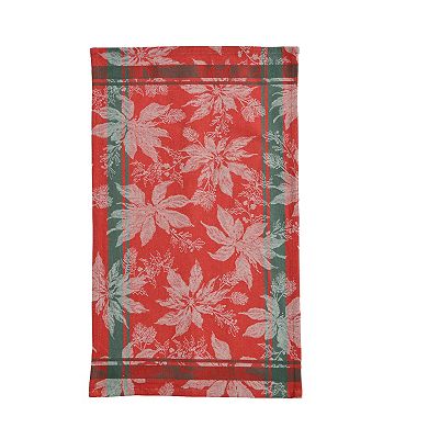 St. Nicholas Square® 2-pk. Poinsettia Jacquard Kitchen Towel Set