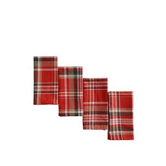 St. Nicholas Square® 4 pk Yarn Dye Plaid Napkin Set