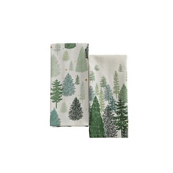 St. Nicholas Square® 2 pk Treeline Kitchen Tea Towel Set