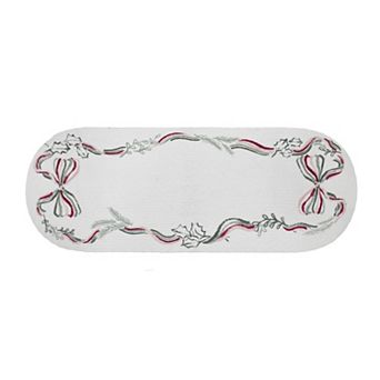 St. Nicholas Square® Ribbon Wreath Printed Braid Table Runner