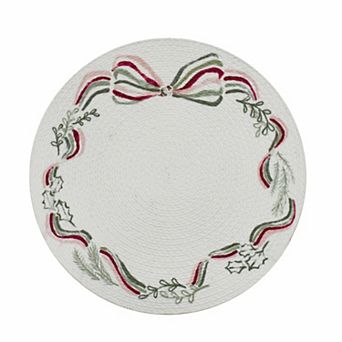 St. Nicholas Square® Ribbon Wreath Printed Braid Placemat