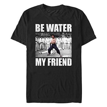 Big & Tall Bruce Lee Be Water My Friend Graphic Tee
