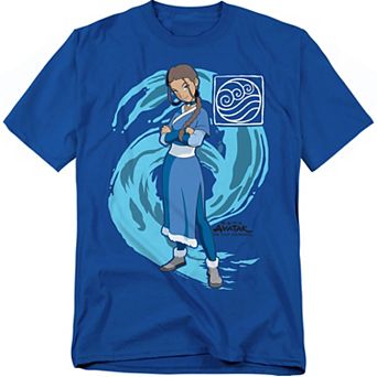Big & Tall Original & Unrestored Avatar The Last Airbender Katara Water Wave Graphic Tee