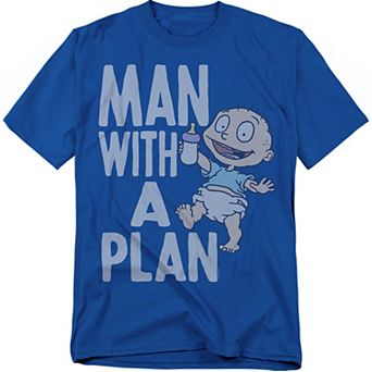 Big & Tall Original & Unrestored Rugrats Man With A Plan Graphic Tee