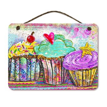 COURTSIDE MARKET Dream Happy Cupcakes Wall Decor