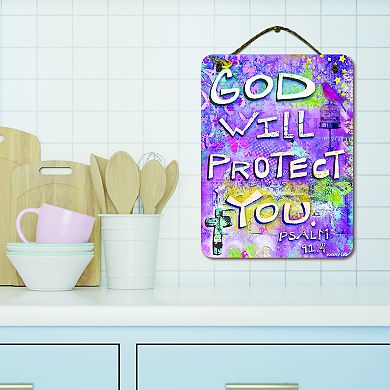 COURTSIDE MARKET God Will Protect Wall Decor