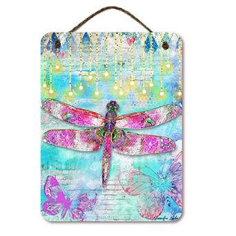 COURTSIDE MARKET Glow Dragonfly Wall Decor