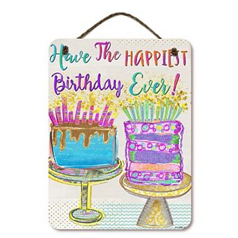 COURTSIDE MARKET Happiest Birthday Hanging Wall Decor