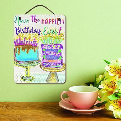 COURTSIDE MARKET Happiest Birthday Hanging Wall Decor