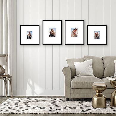 Americanflat 4-Piece Gallery Wall Frame Set with Oversized Mats