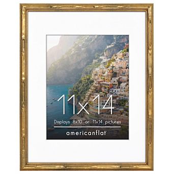 Americanflat Gold Faux Bamboo Design Frame