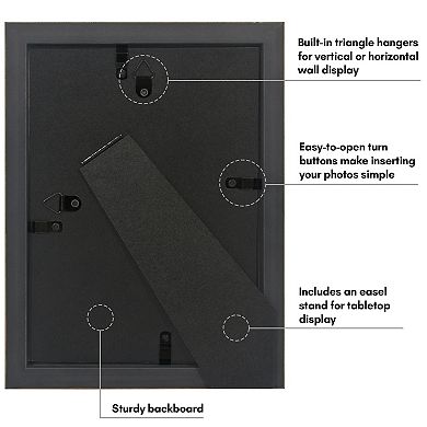 Americanflat Gold Faux Bamboo Design Frame with Oversized Mat