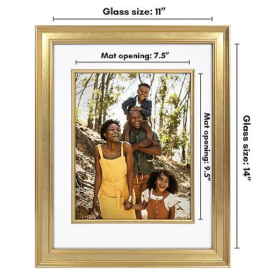 Americanflat Metallic 11" x 14" Frame with Oversized Mat