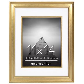 Americanflat Metallic 11" x 14" Frame with Oversized Mat