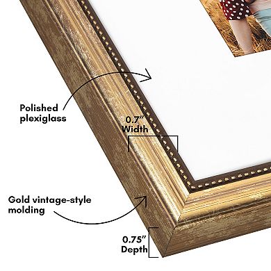 Americanflat Gold Vintage Frame with Oversized Mat