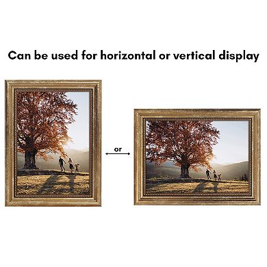 Americanflat Gold Vintage Frame with Beaded Accents