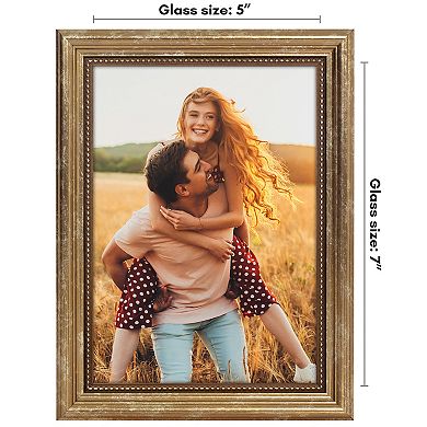 Americanflat Gold Vintage Frame with Beaded Accents