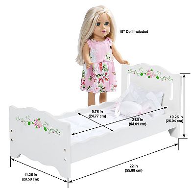 Badger Basket 18-inch Doll with Bed & Bedding Set
