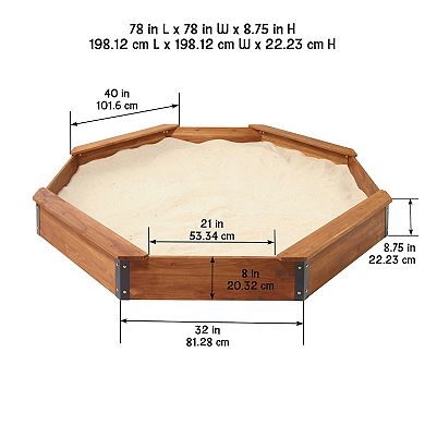 Badger Basket Octagon XL Sandbox with Liner & Cover