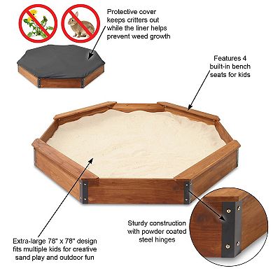 Badger Basket Octagon XL Sandbox with Liner & Cover